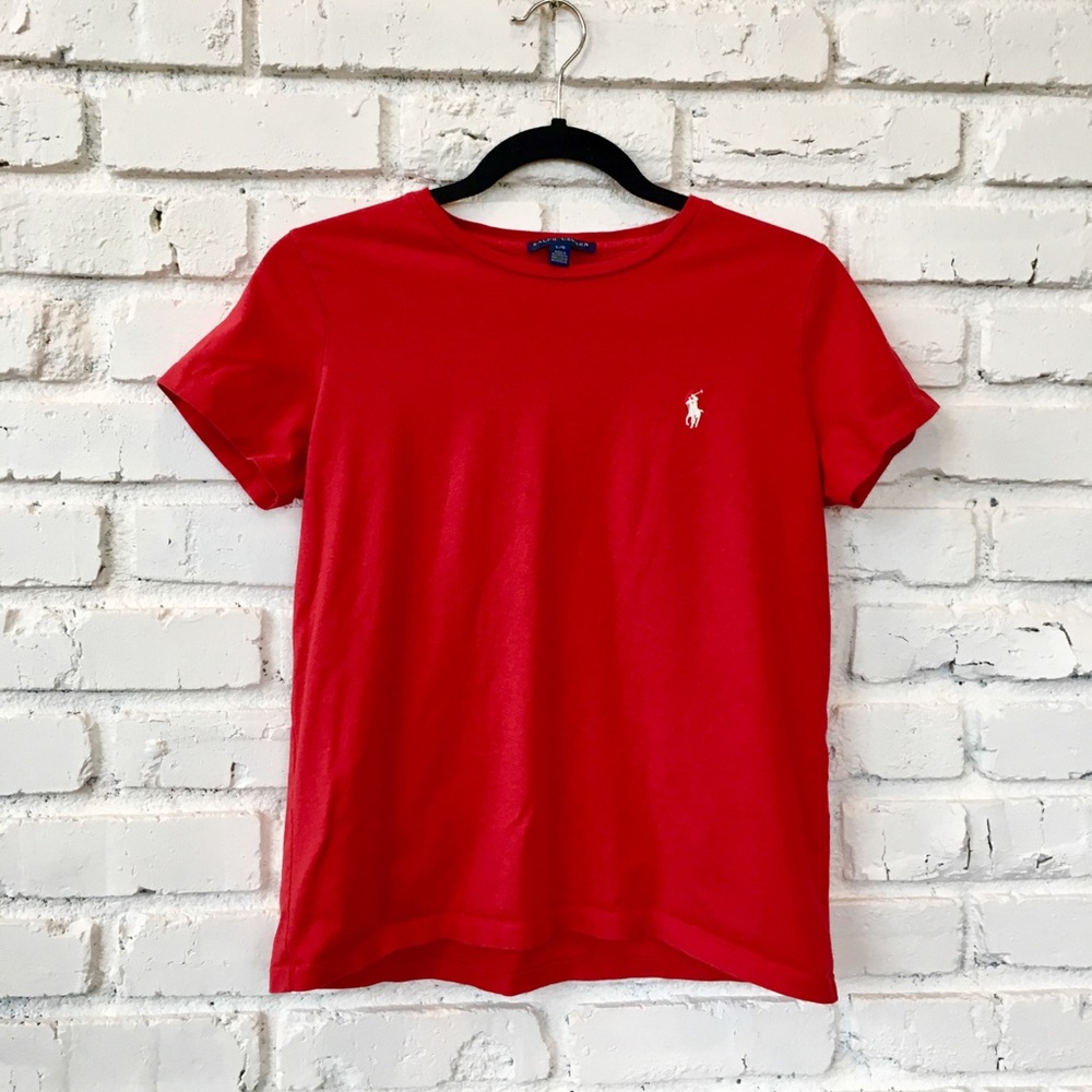 💥Sale! Ralph Lauren Vintage Polo Crimson T-Shirt